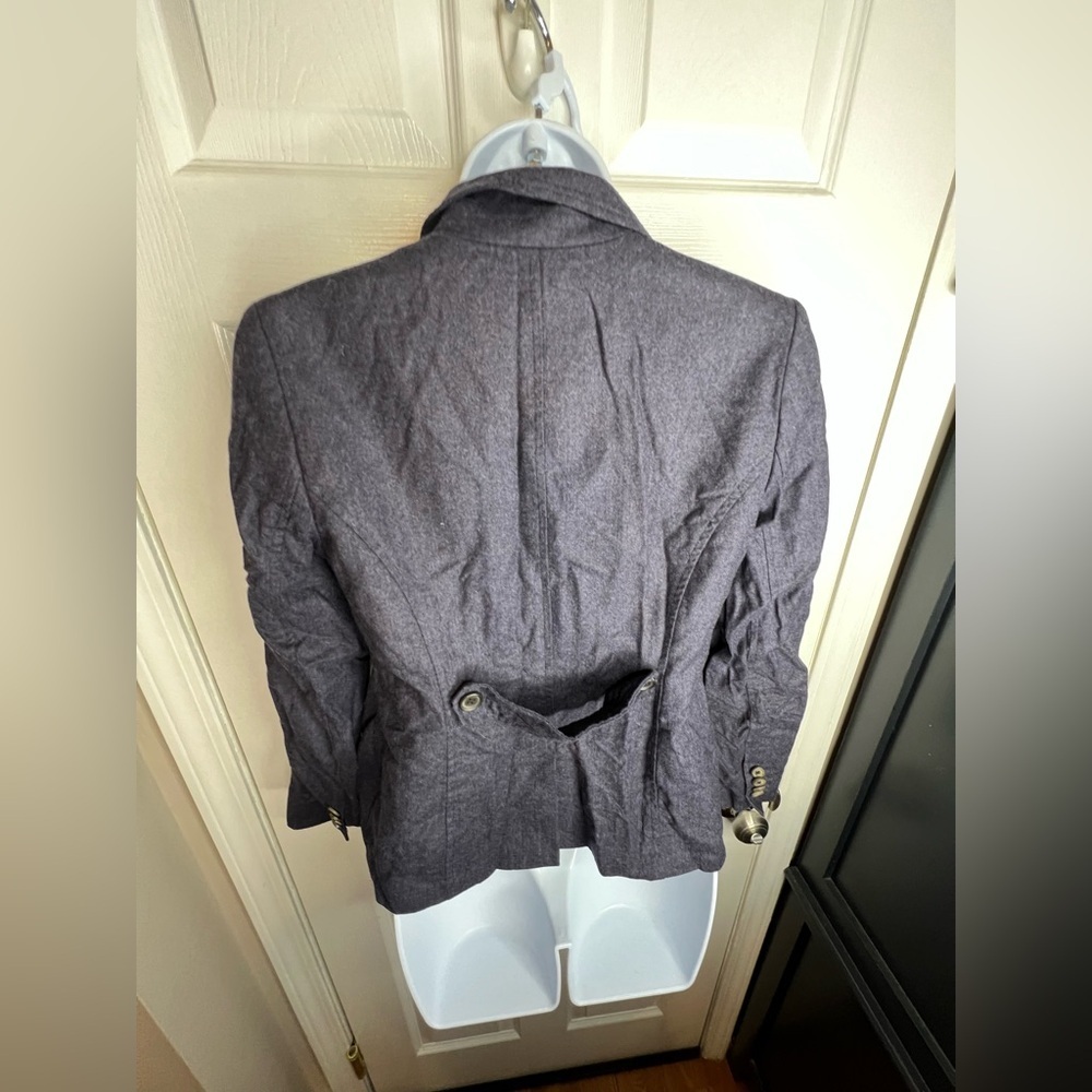 Lands’ End Petites 4 Navy Blue Wool Blazer Jacket Classic 4P Lined - Picture 13 of 16